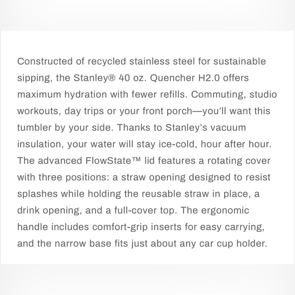 Stanley 40oz Quencher H2.O - Picture 12 of 13